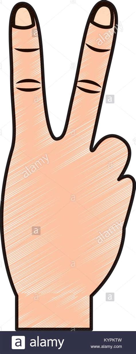 Two Fingers Up Peace Hand Gesture Icon Image Stock Vector Image And Art