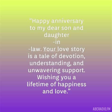 Happy Anniversary To My Son And Daughter In Law Quotes Abcradiofm