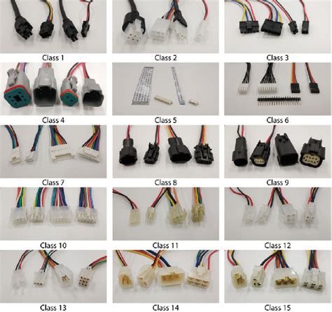 Cable Class Connectors With Different Numbers Of Pins Width Length