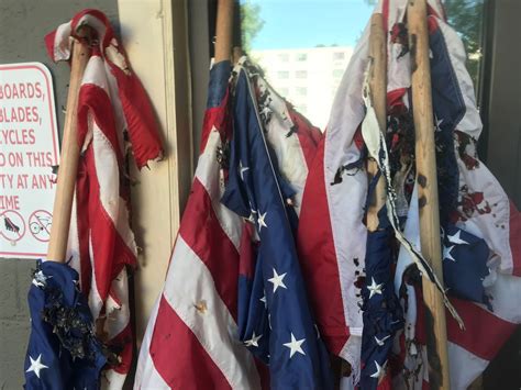 American Flags Stolen From North Carolina Businesses And Burned Kptm
