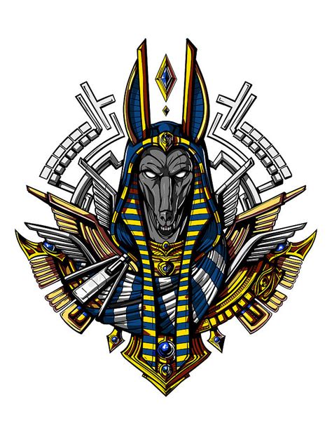 Egyptian God Anubis Digital Art By Nikolay Todorov Pixels Merch