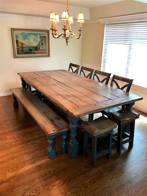 Farmhouse Kitchen Table With Bench