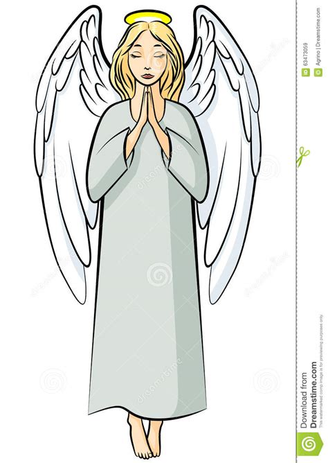 Praying Angel Vector Illustration 42095552