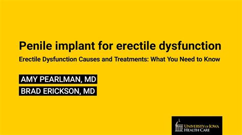 Penile Implant For Erectile Dysfunction Youtube