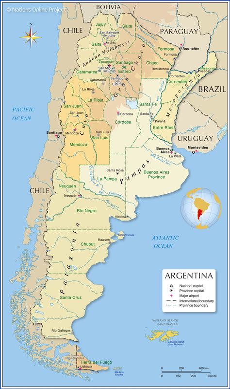 Argentina Map Administrative Map Of Argentina Nations Online Project Ellise Russell