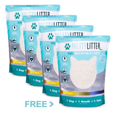 Free Fourth Bag Of Pretty Litter Health Monitoring Cat Litter Cat