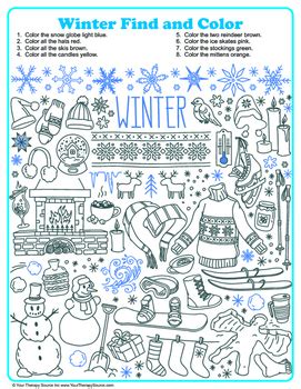 A new puzzle is published every day. Winter Visual Perceptual Puzzles by YourTherapySource | TpT