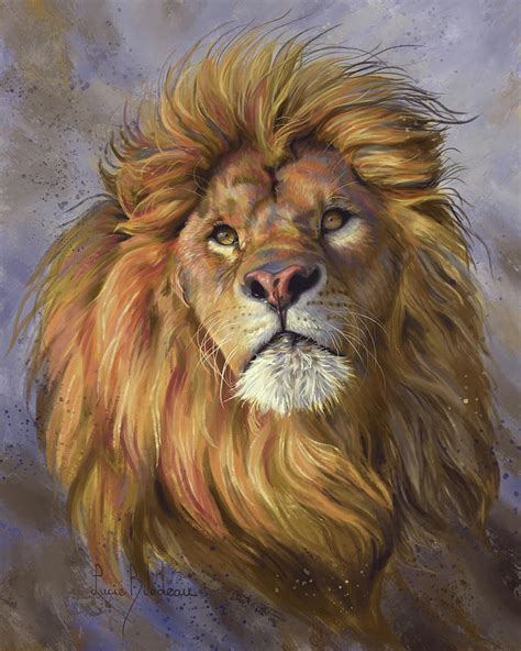 African Lion Painting Belajar Menggambar