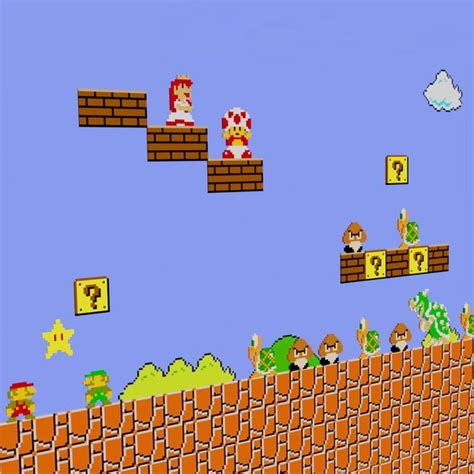 Super Mario Bros Clipart Mario Pixels 8 Bit Vector