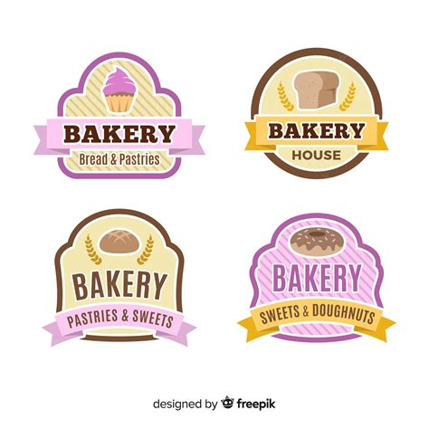 Premium Vector Flat Bakery Logo Template