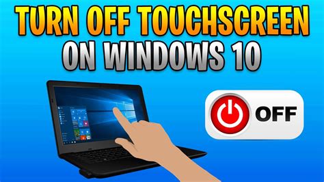 How To Disable Touch Screen On Windows 10 Laptop Or Pc Youtube