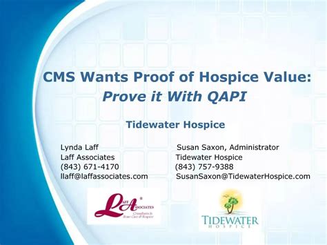Ppt Cms Wants Proof Of Hospice Value Prove It With Qapi Powerpoint