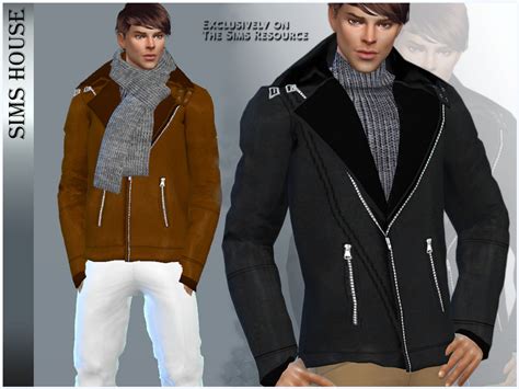 The Sims Resource Mens Jacket With Fur