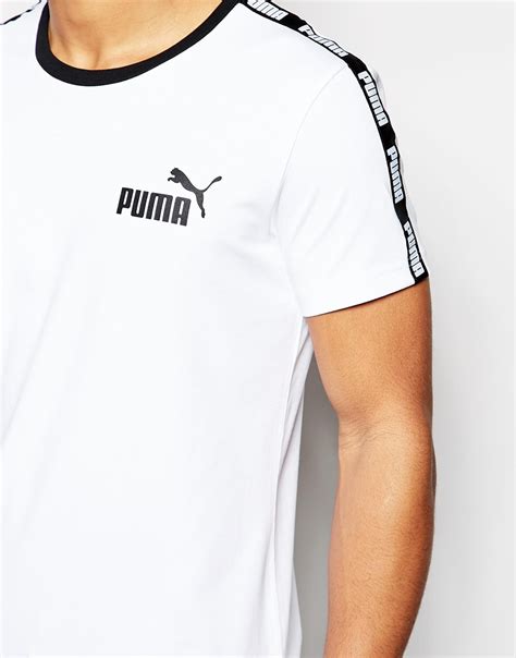Lyst Puma T Shirt With Taping In White For Men