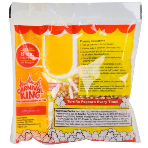 Carnival King Popcorn Kit For 8 10 Oz Poppers 24case