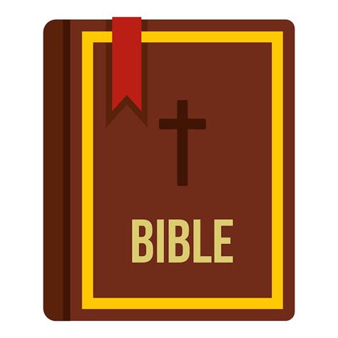 Icono Del Libro De La Biblia Ilustración Plana Del Icono De Vector De