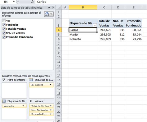Calcular Promedio Ponderado En Tablas Din Micas Jld Excel En Castellano Usar Microsoft Excel