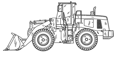 Backhoe Patents Loader Sketch Coloring Page