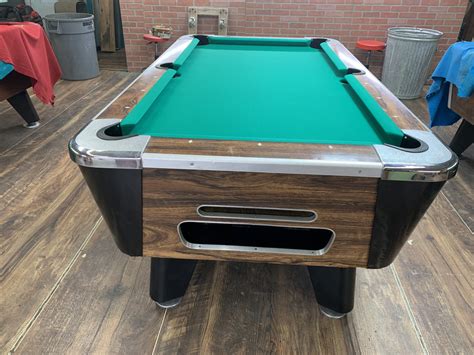 6′ Valley Walnut Used Coin Operated Pool Table Used Coin Operated Bar