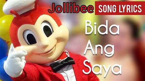 Bida Ang Saya Song Lyrics Jollibee Song Youtube