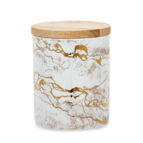 Pink And Gold Marble Canister Medium Storage Homeware Furniture Nz