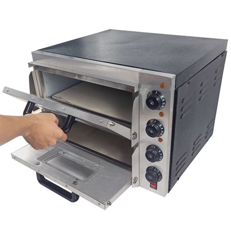 New Electric Pizza Oven 2 X 16 Twin Deck Commercial Baking Fire Stone