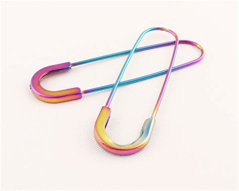 8pcs Rainbow Safety Pins Colorful Charming Safety Pin Metal Etsy