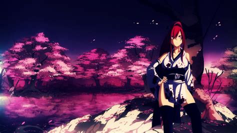 wallpaper night anime girls fairy tail scarlet erza midnight darkness screenshot