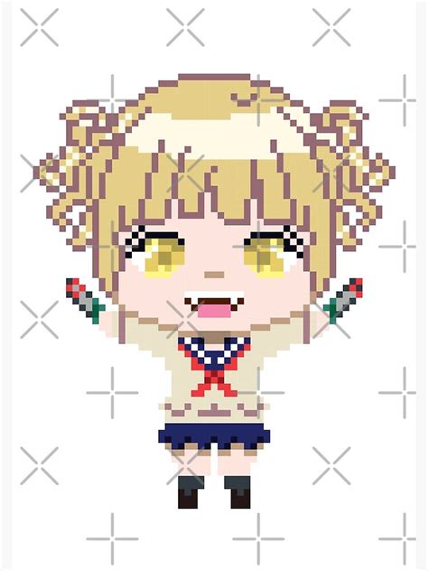 My Hero Academia Toga Himiko Pixel Art Spiral Notebook By