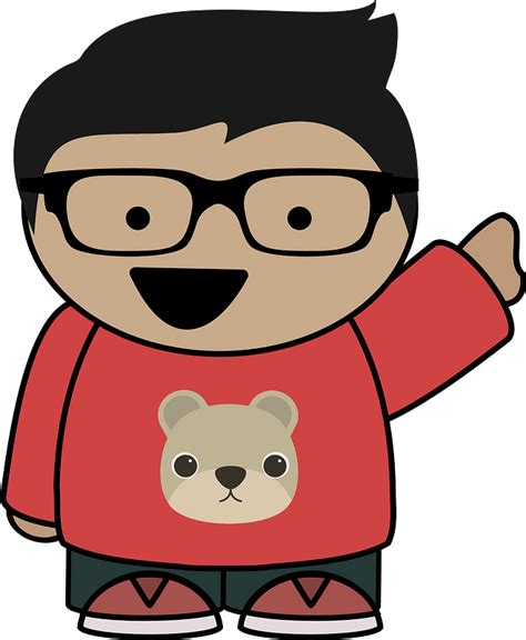 Boy In Glasses Pointing Clipart Free Download Transparent Png Creazilla