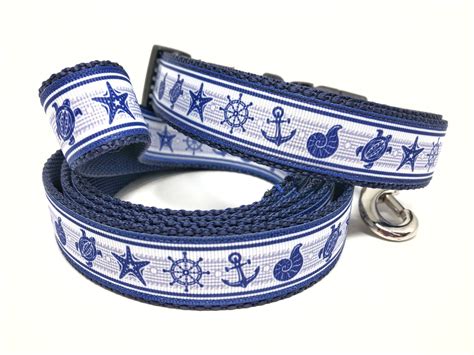 Nautical Dog Collar Beach Dog Collar Ocean Dog Collar Collar