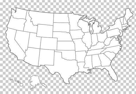 Free Printable Black And White Map Of The United States Abbreviations