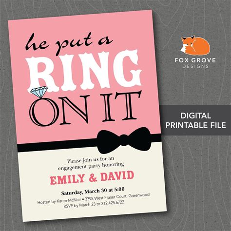 Free Printable Engagement Party Invitations Free Printable