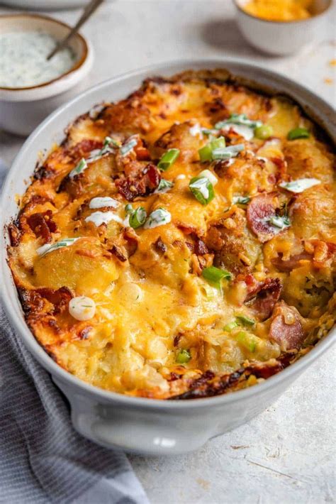 insanely delicious tater tot casserole that s loaded with crispy bacon and cheesy goodness if