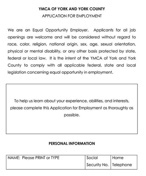 job application form examples   fill  word