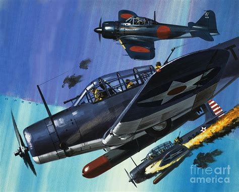 American Torpedo Planes Of World War Two Painting By Wilf