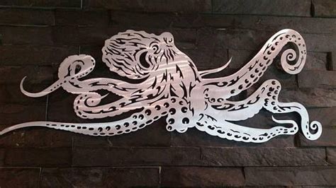 Octopus Wall Hanging Sea Life Art Home Decor Fish Sculpture Etsy