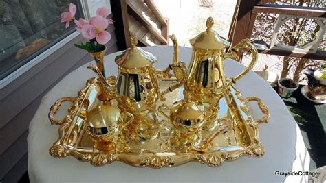 Elegance In Gold Vintage Tea And Coffee Service 8 Piece Set Very Ornate