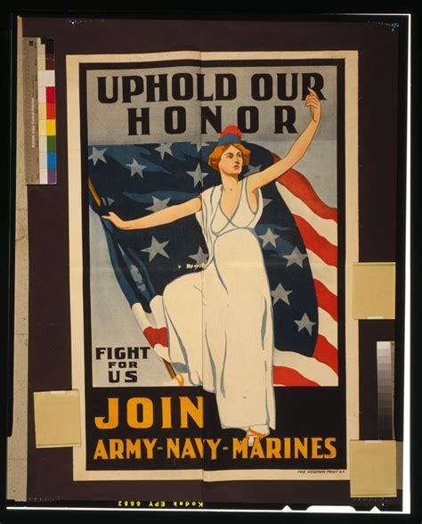 Uphold Our Honor Fight For Us Join Army Navy Marines Color Film Copy Transparency Library