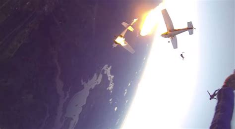 Watch Skydivers Who Miraculously Survived Mid Air Collision Between