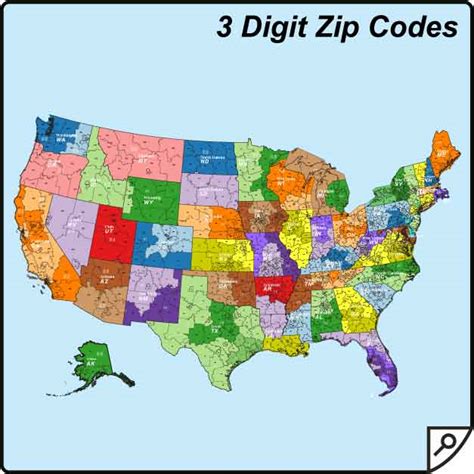 Zip Code Map United States Us States Map