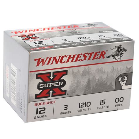 winchester 12 ga 3 15 pellets 00 buck shot 15 rd