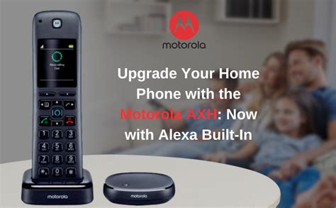 Motorola Axh02 Ax Series Smart Cordless Phone And Answering System With Built In Alexa 2