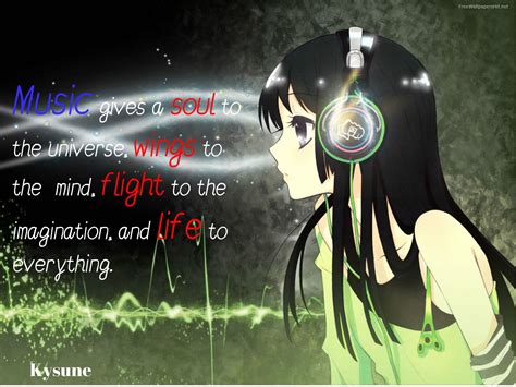 Quote About Music Editor Kysune Anime Music Anime Art Headphones Art