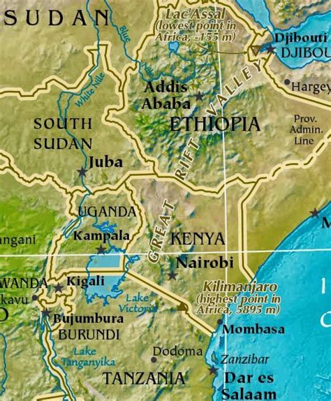 Discover the past of great rift valley on historical maps. Africa Map / Map of Africa - Worldatlas.com | Africa map, Map, Africa adventure