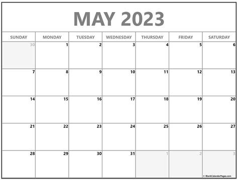 May 2023 Calendar Free Printable Monthly Calendars