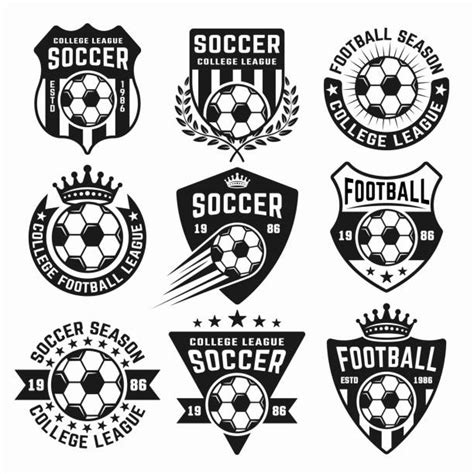 60 Set Of Soccer Football Badge Logo Design Templates Illustrations