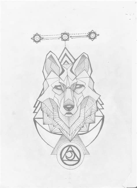 Geometric Wolf Tattoo Design Ink And Pencil 29 12 2017 Wolf Tattoos