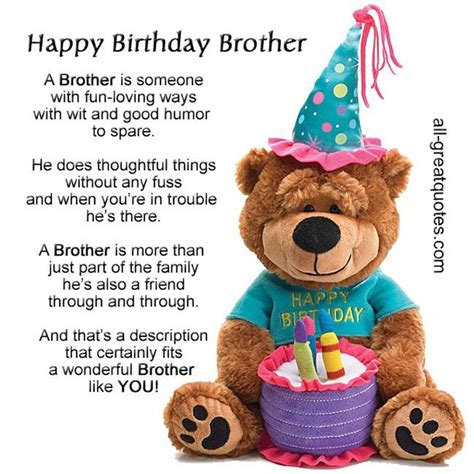 In this piece, we have written the best birthday wishes for a big and younger… Happy Birthday Brother Pictures, Photos, and Images for ...