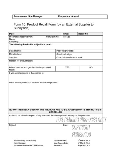 Form Product Recall Form Business Free 30 Day Trial Scribd